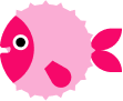 A pink blowfish
