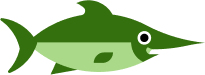 A green swordfish